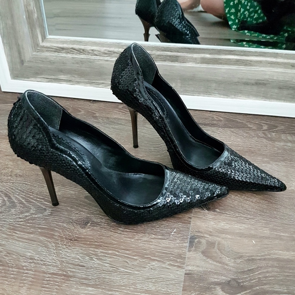 Aldo Black Sequin Pumps